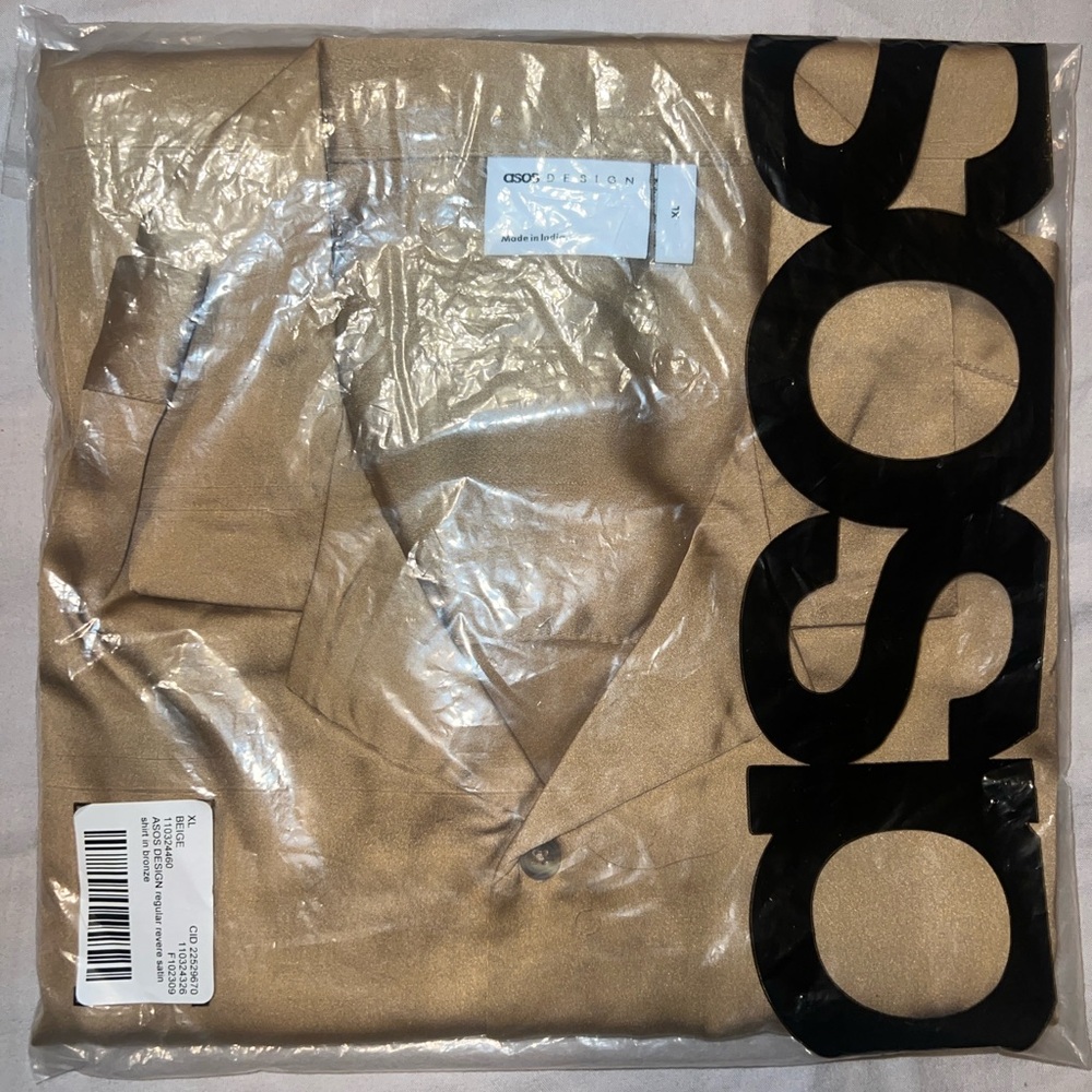 ASOS Bronze Satin Shirt